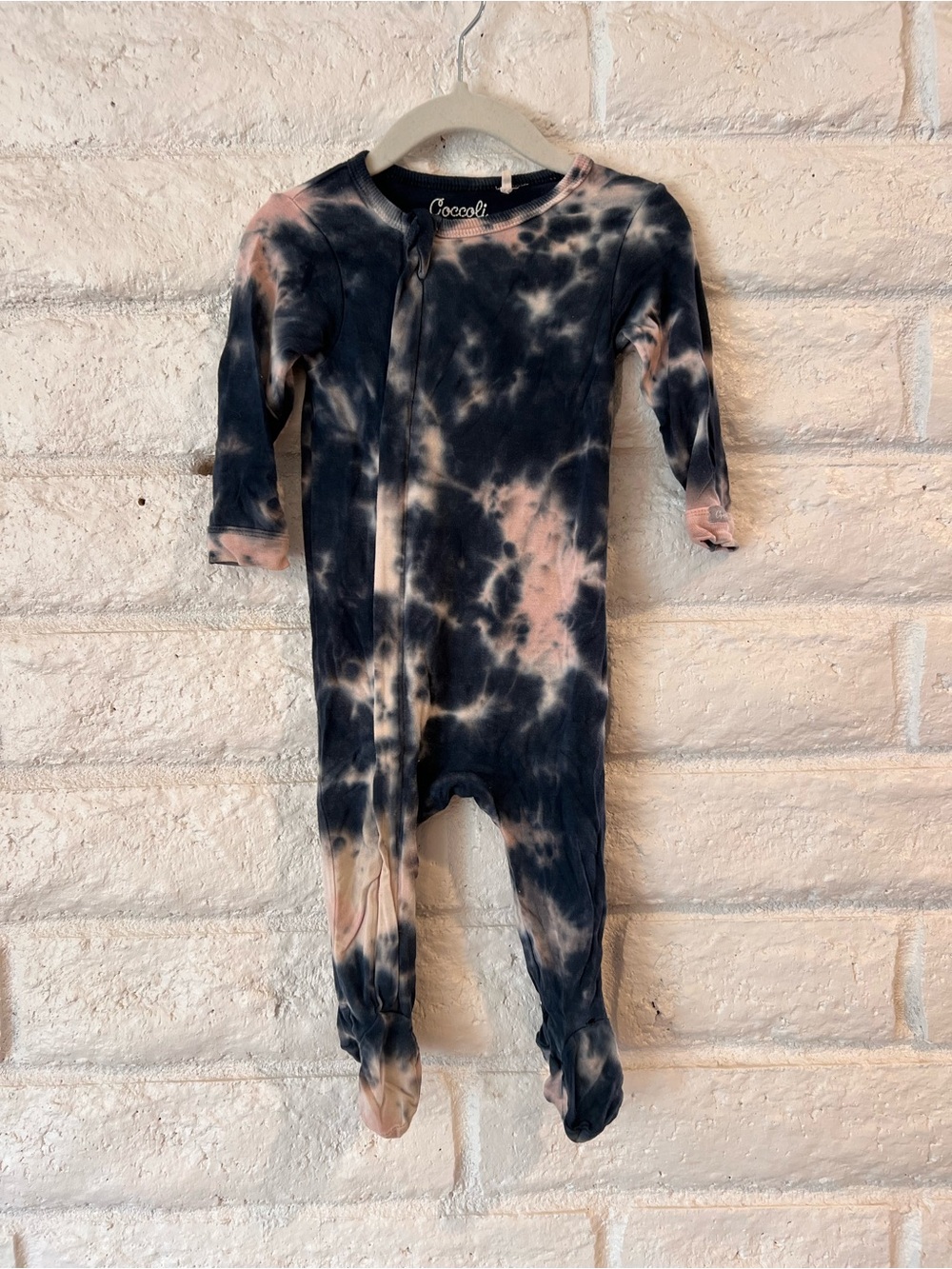 Coccoli Blue Tie-Dye Footed One-Piece